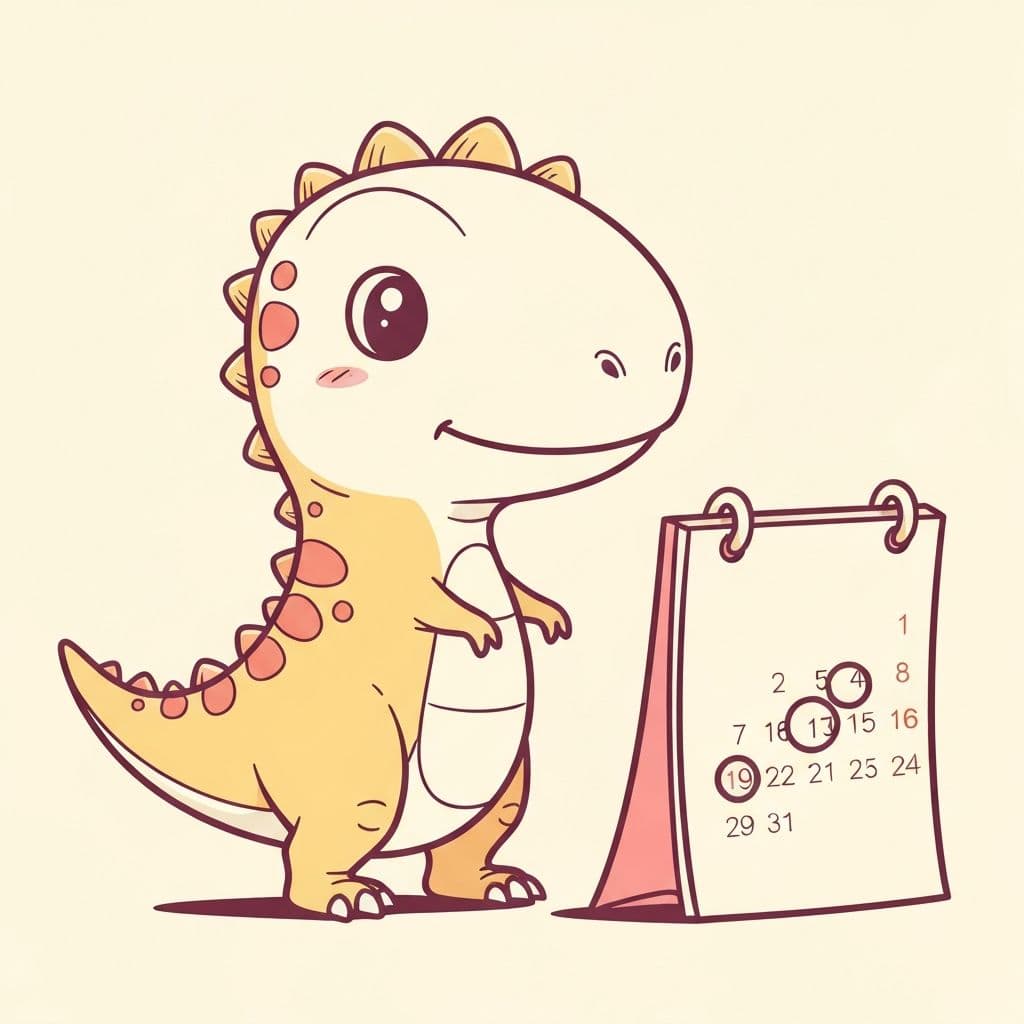 T-Rex with calendar
